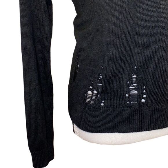 Bar III V-Neck Destressed Sweater - Picture 5 of 11